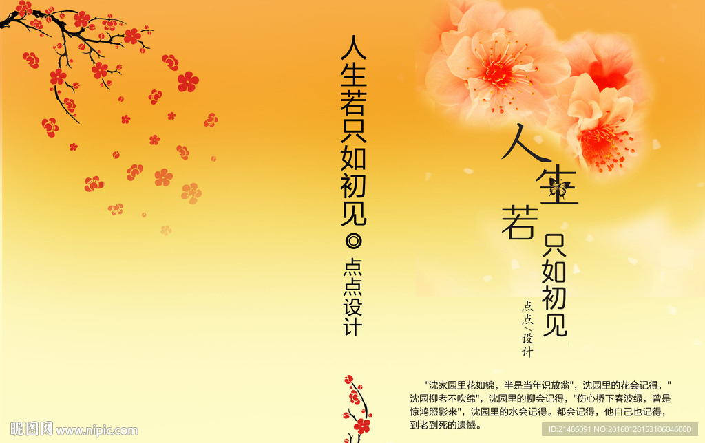 爱情古风小说封面模板psd分层