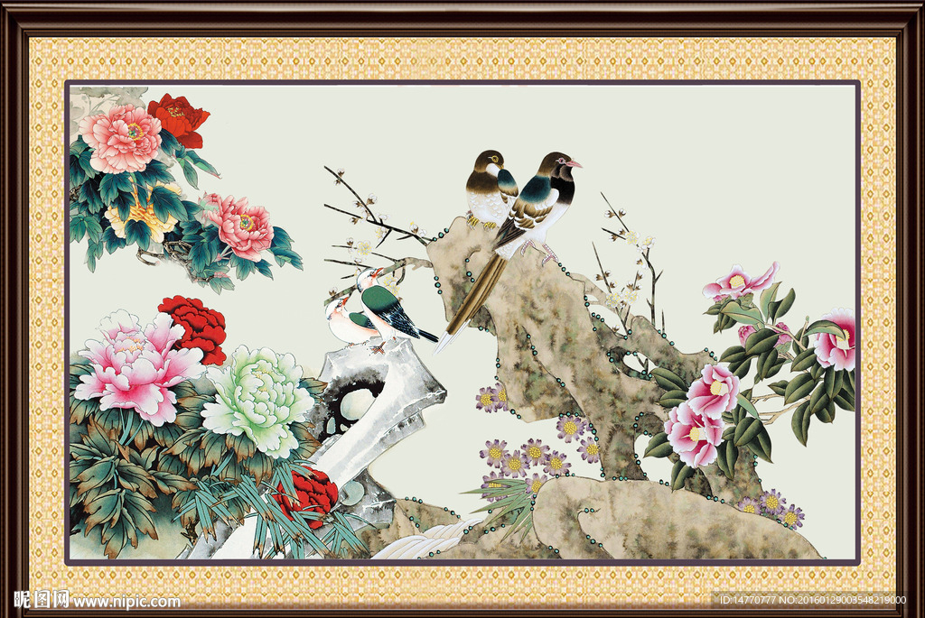 国画牡丹