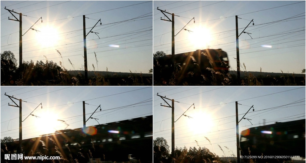 夕阳和火车