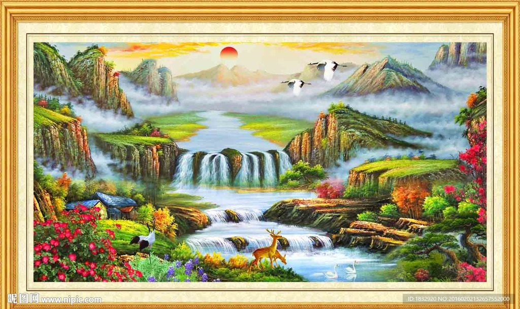 油画聚宝盆
