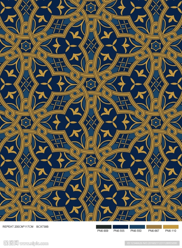 地毯 方形 抽象几何图