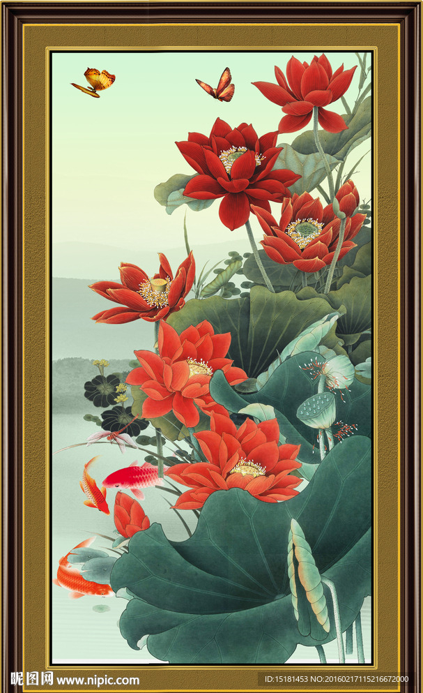 国画荷花