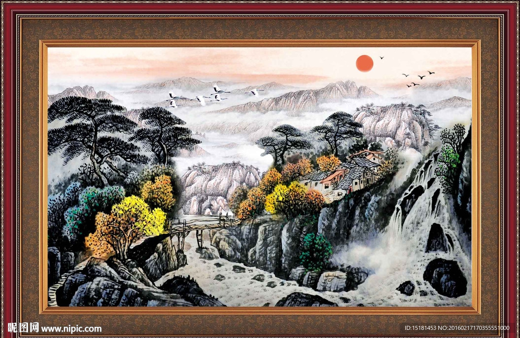巨幅山水画