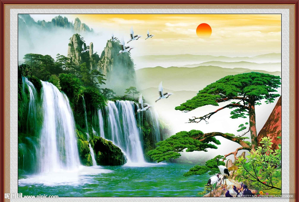 风景迎客松