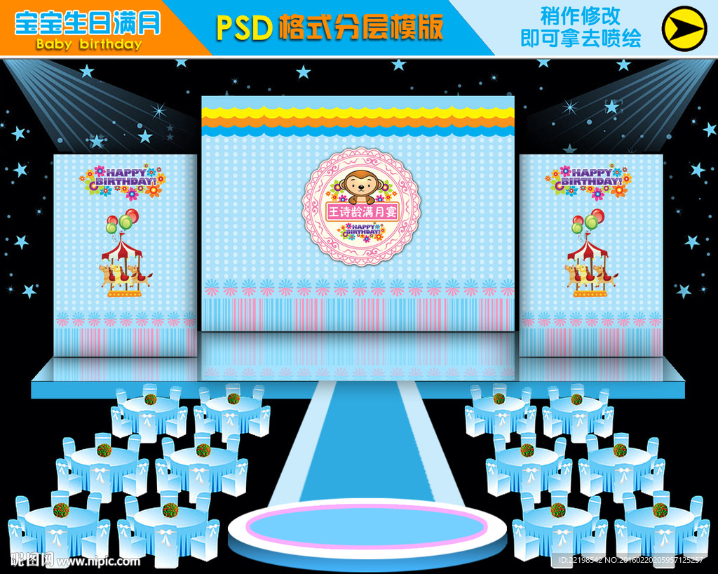 宝宝生日 满月 百日宴