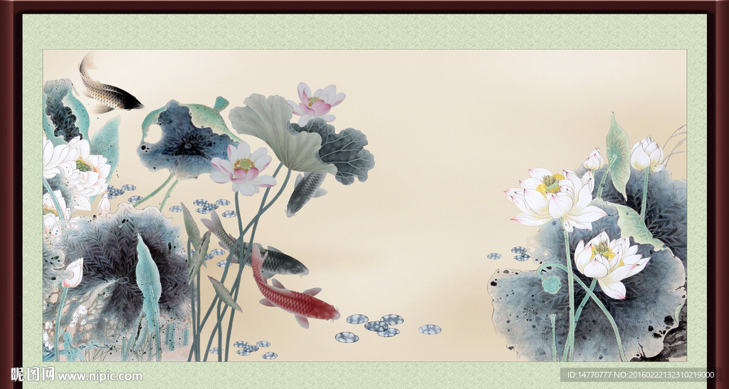 水墨荷花