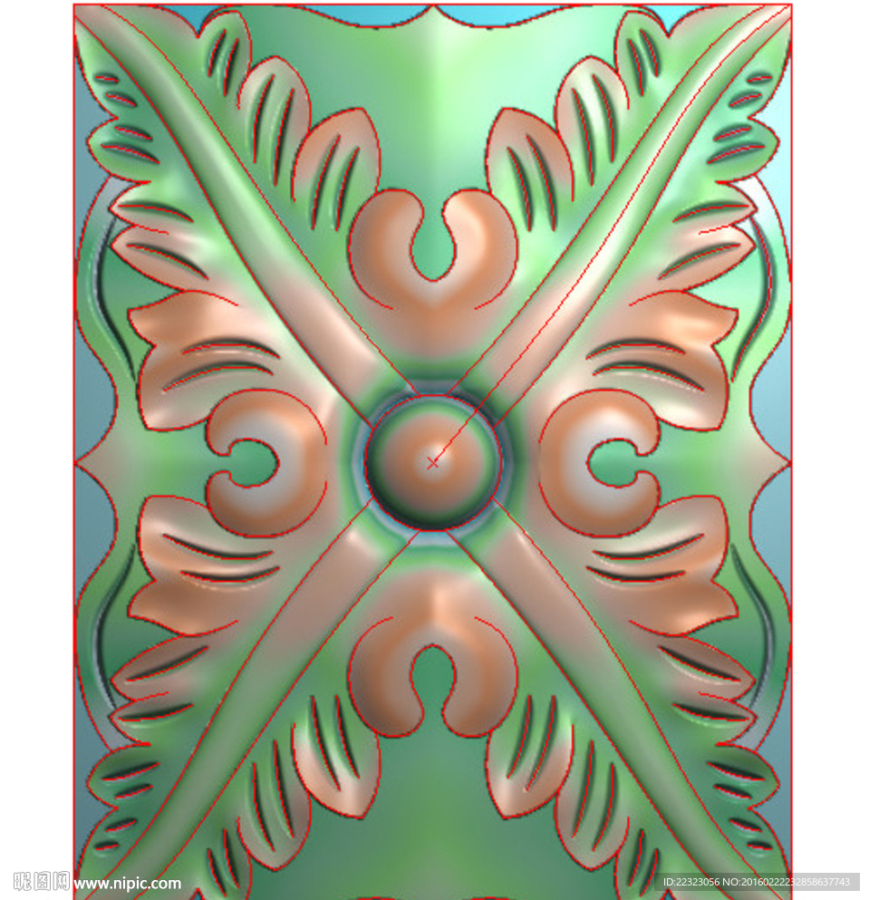 欧式方形门花洋花贴花精雕灰度