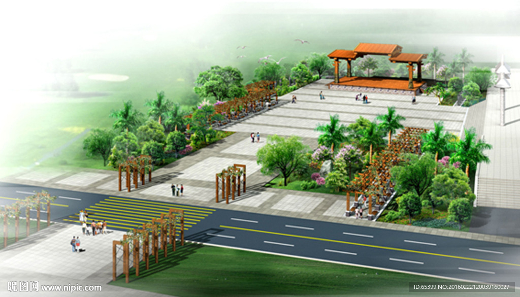 广场景观效果图