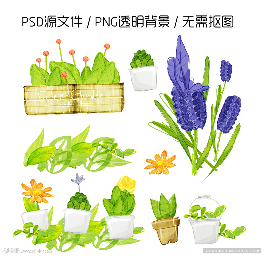 花盆花卉盆景素材