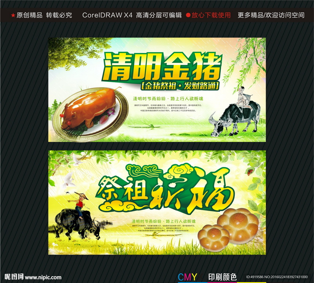 祭祖祈福 清明金猪