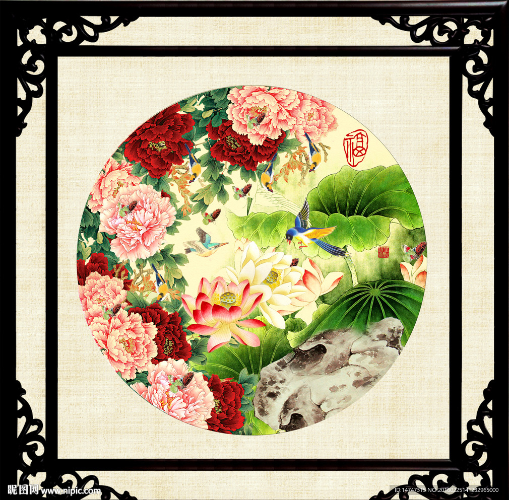 牡丹国画