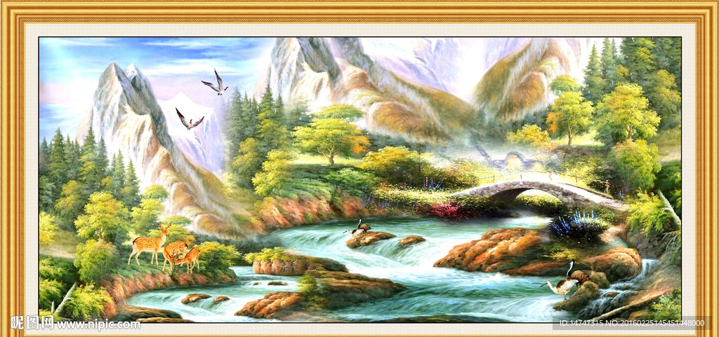 山水油画