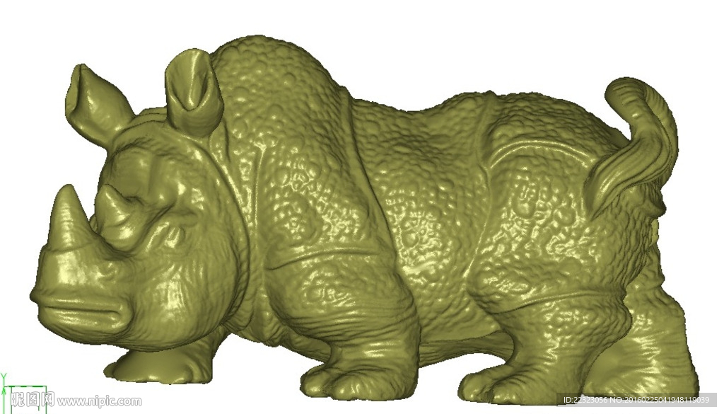 犀牛四轴圆雕三维3D立体雕刻