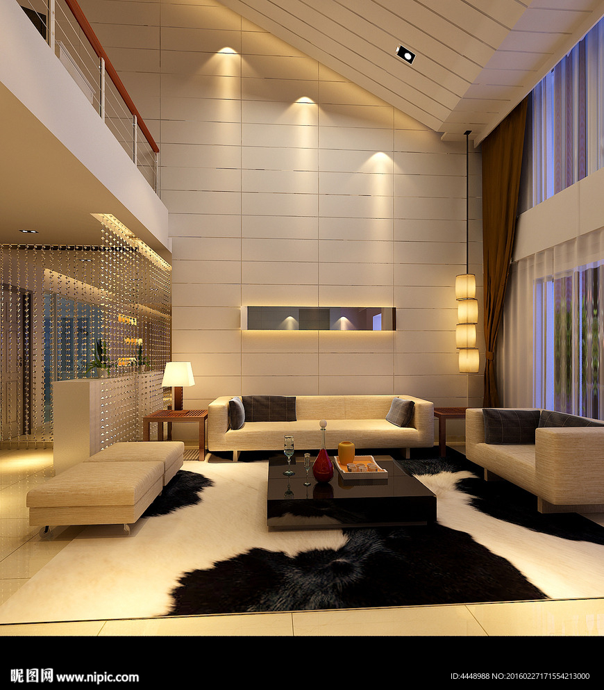 别墅客厅效果图