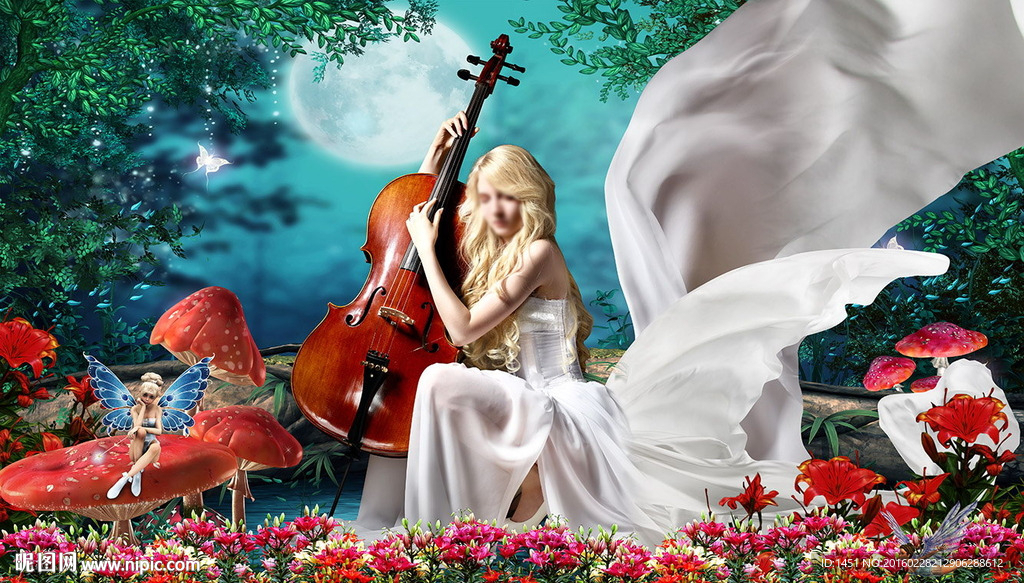 唯美月光音乐女神