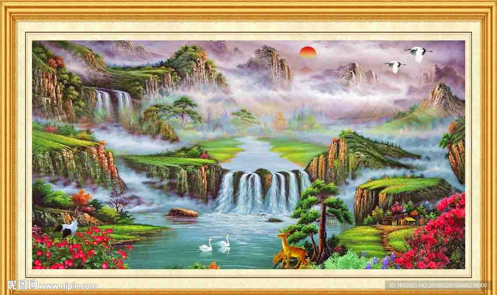 油画聚宝盆