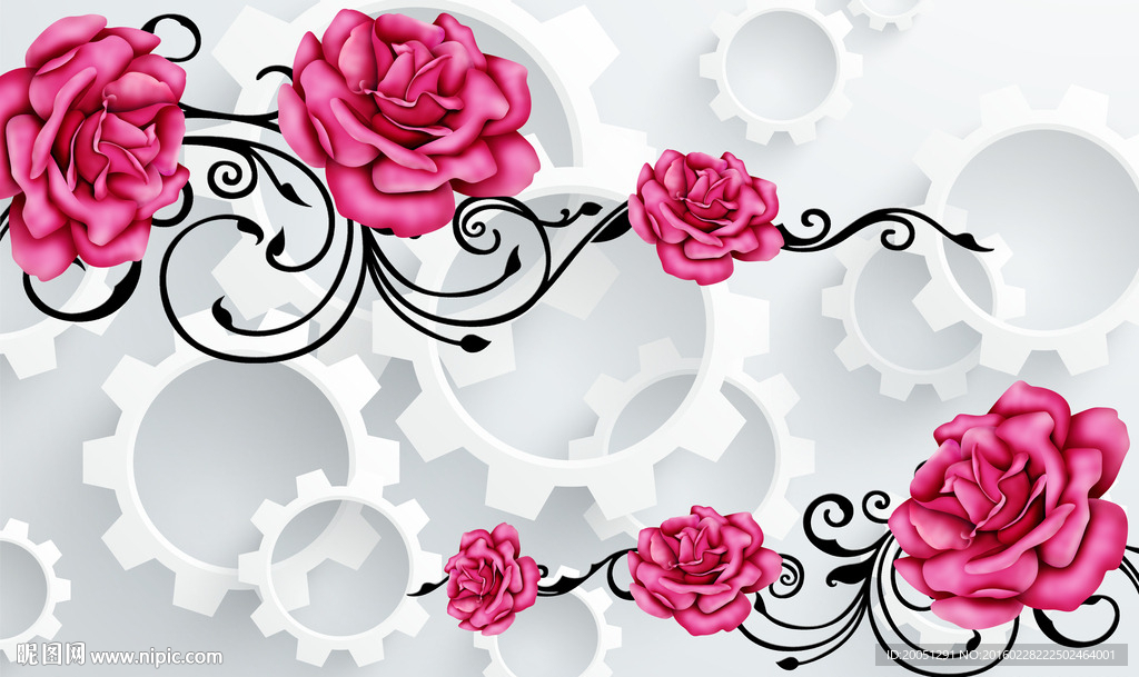 3d背景墙 时尚壁画