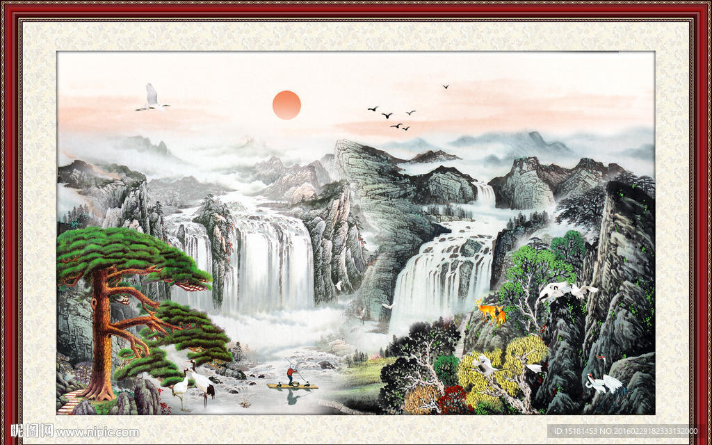江山如画 迎客松
