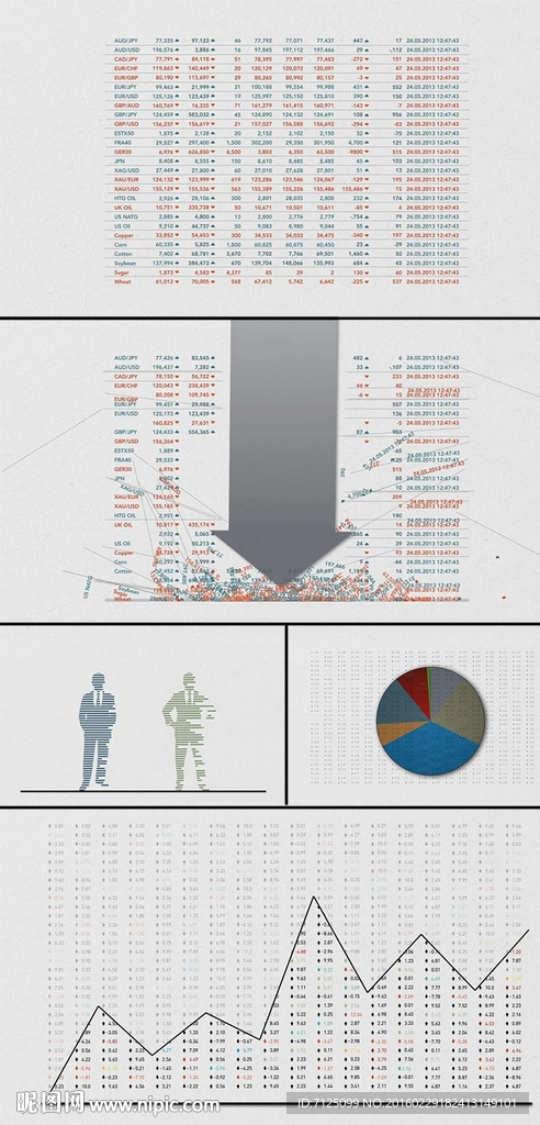 扁平化演示金融经济市场数据