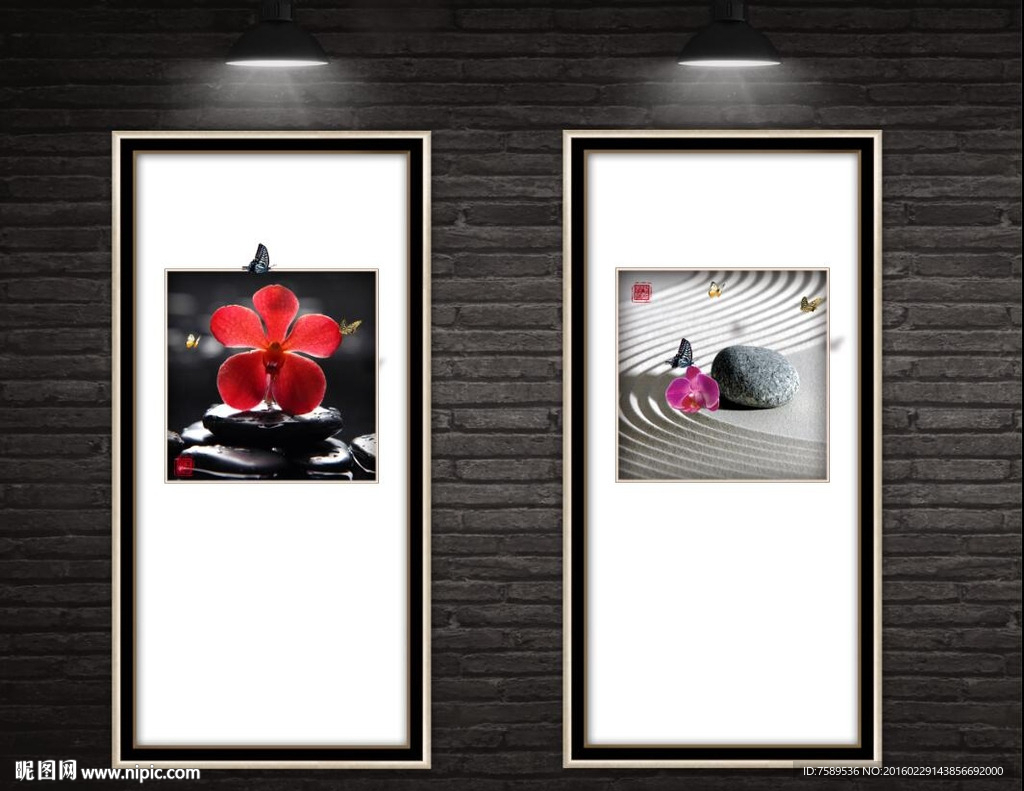 水墨创意禅境装饰画