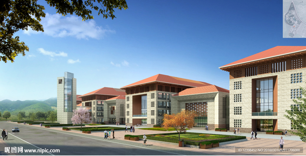 教学楼视角效果图