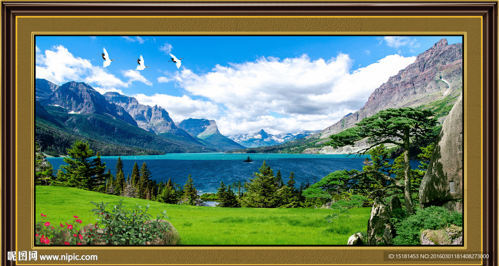 风景如画 迎客松