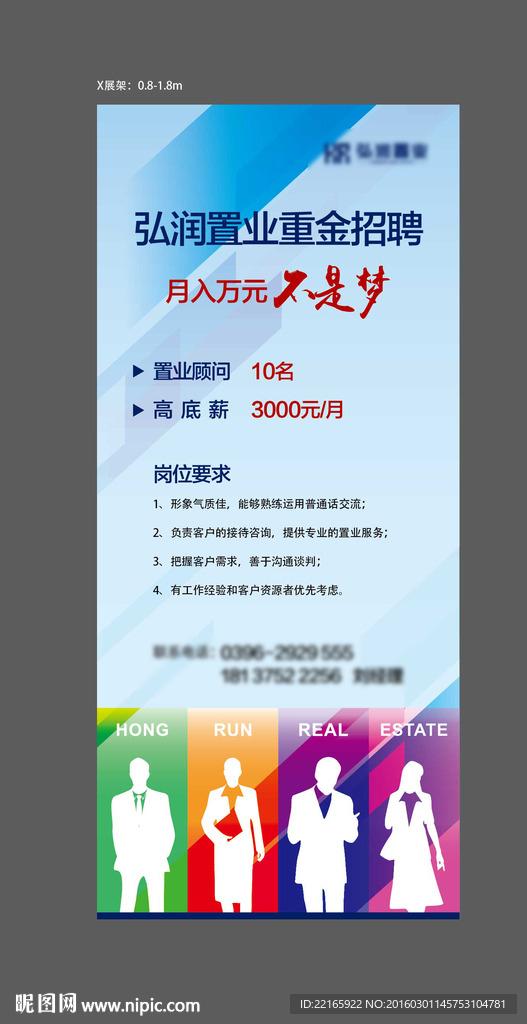房地产招聘展架
