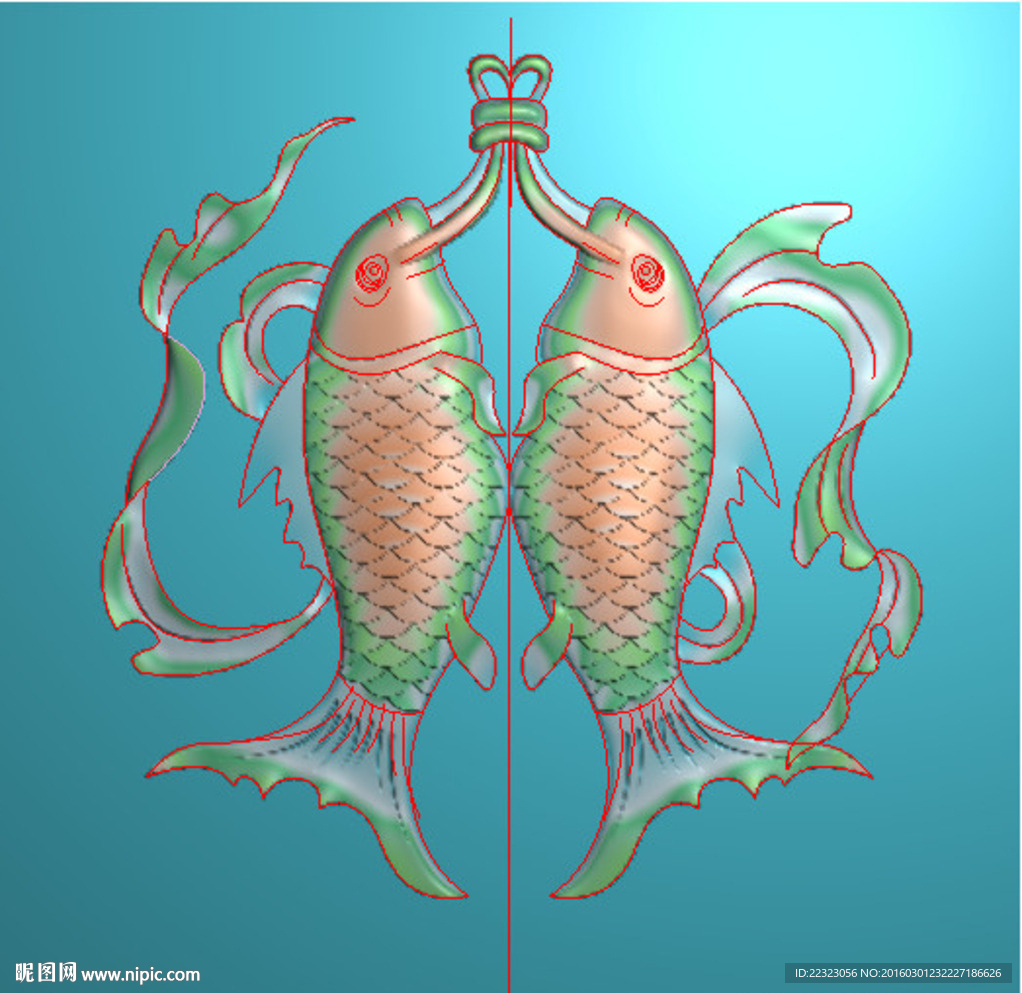 年年有余年年有鱼鲤鱼精雕浮雕