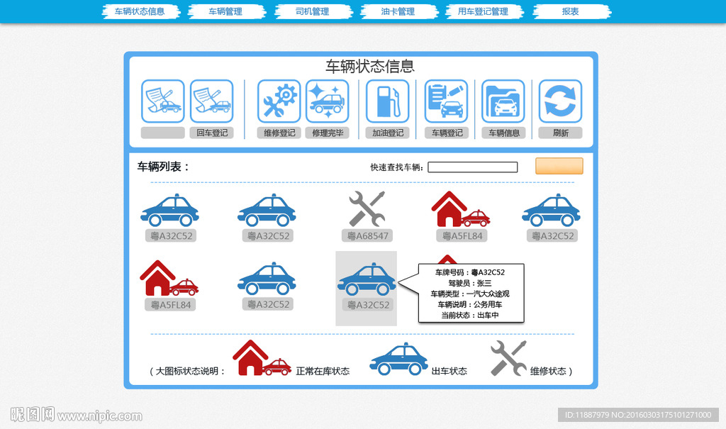 图标式管理列表页设计