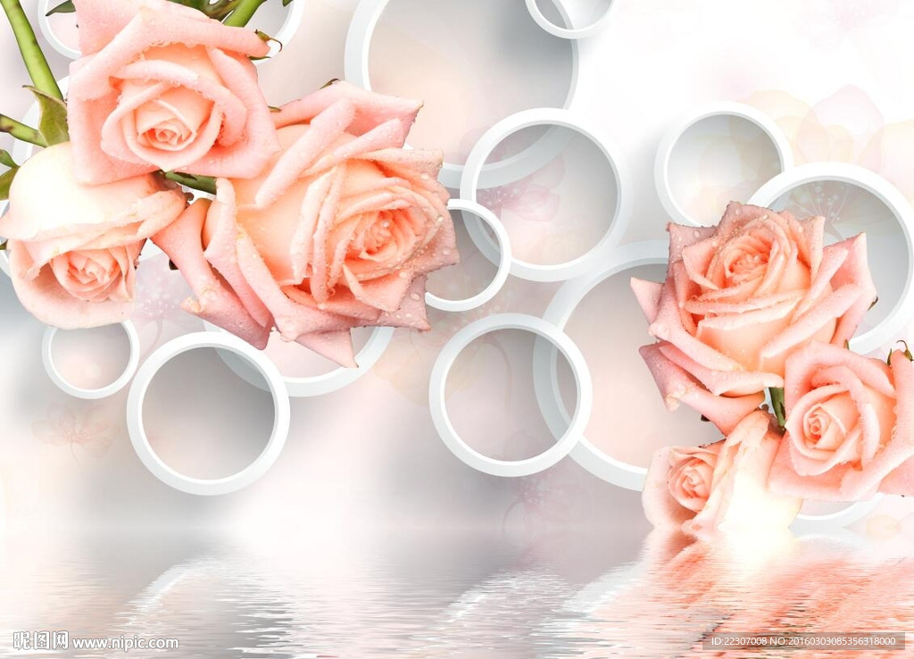 3D玫瑰花