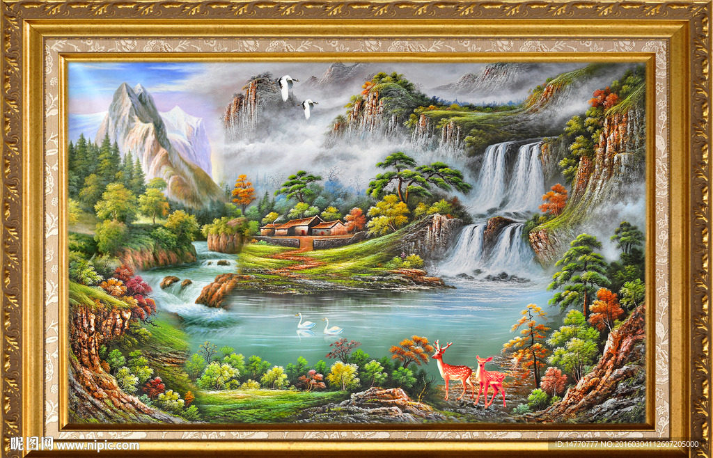 巨幅油画风景