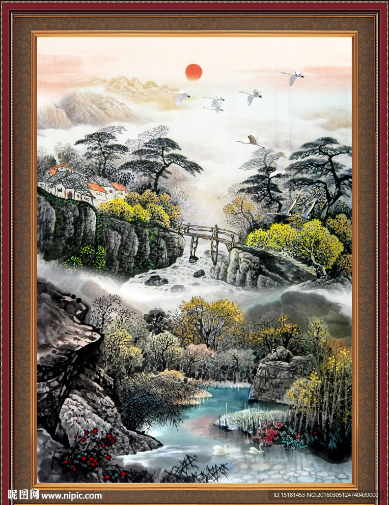 水墨山水画