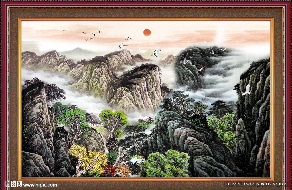 水墨山水画