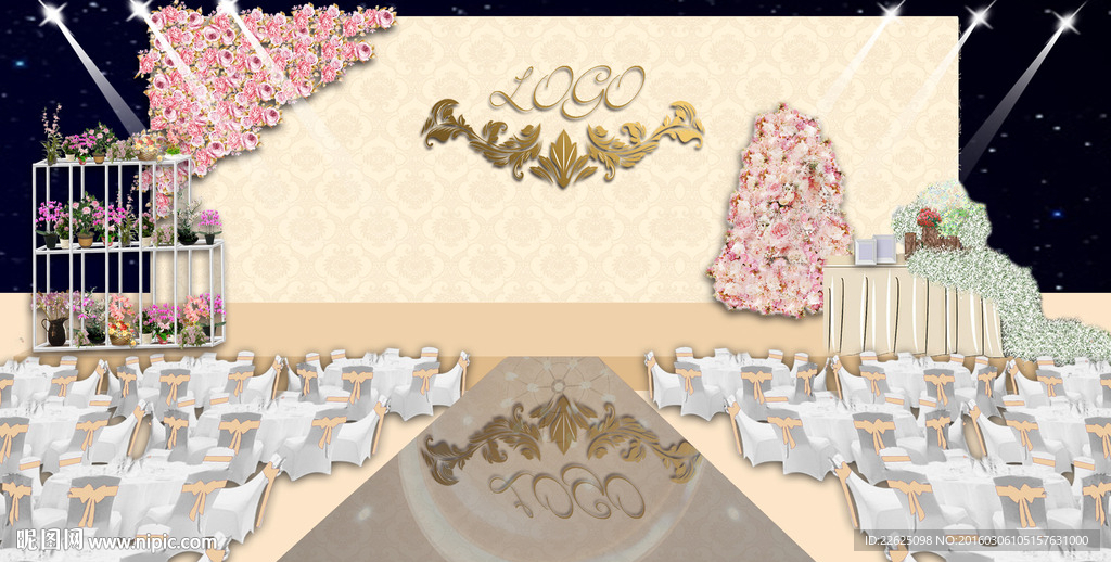 婚礼主舞台效果图