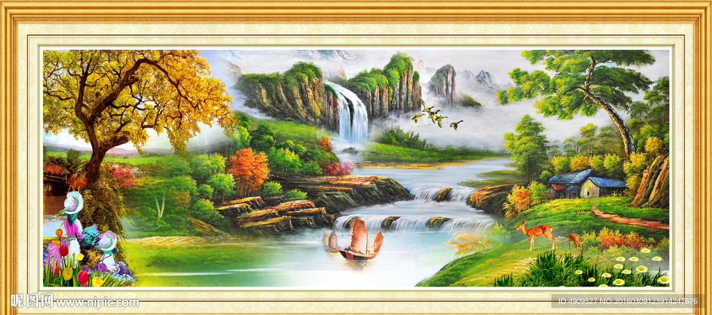 山水油画