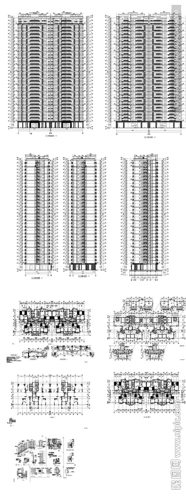高层建筑设计施工图纸
