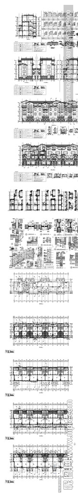 欧式楼房建筑施工图