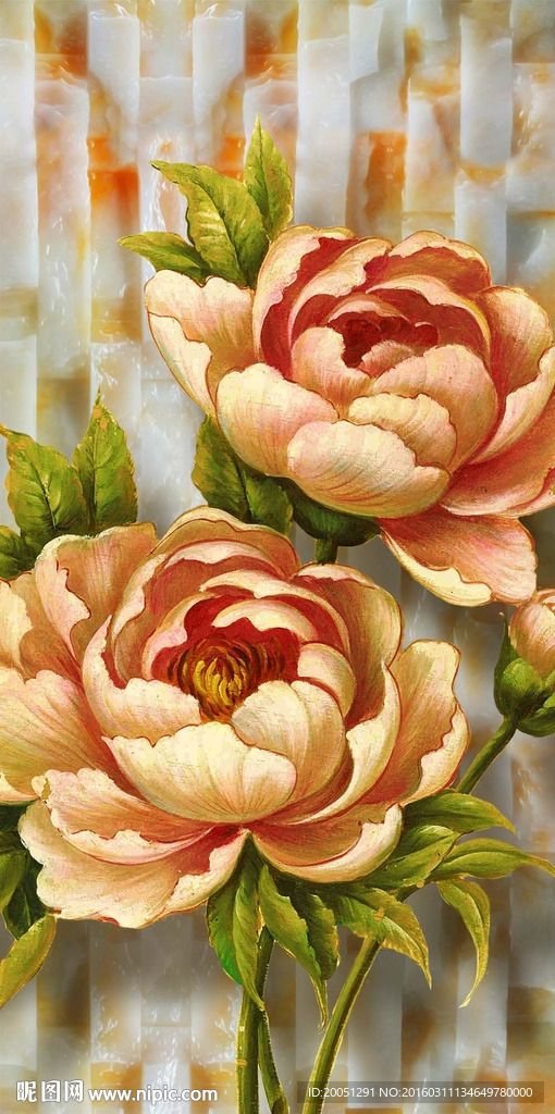 立体花朵玄关