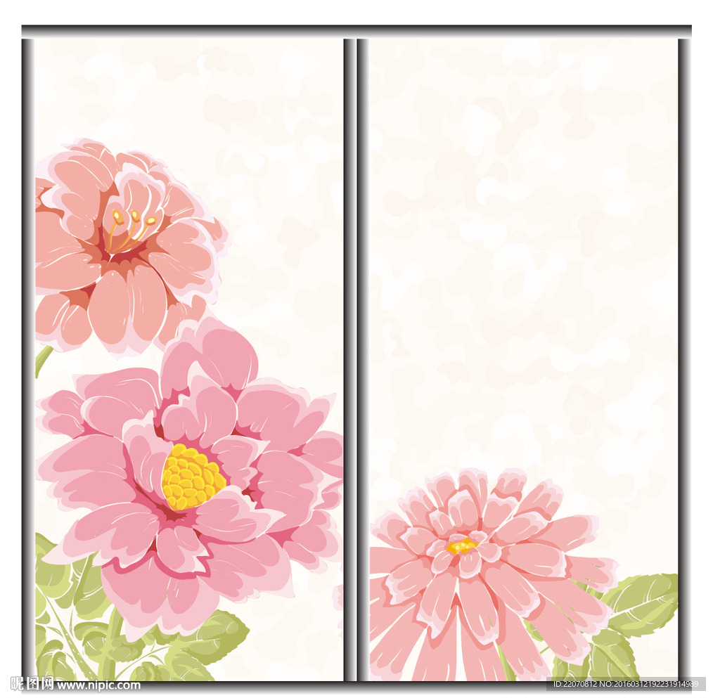 花朵移门