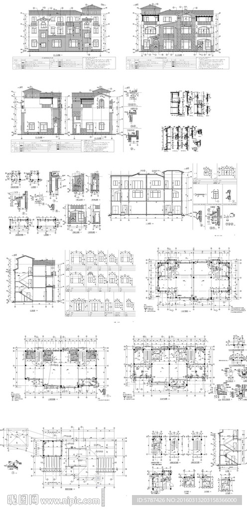 别墅建筑住宅施工图