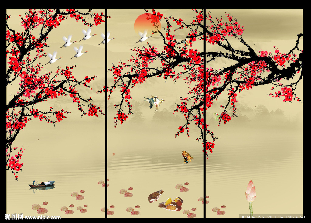 国画梅花