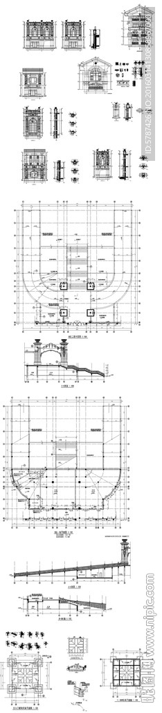 酒店餐厅入口建筑施工图