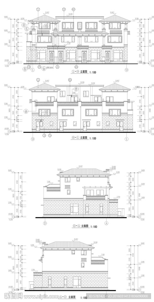 联排住宅建筑图
