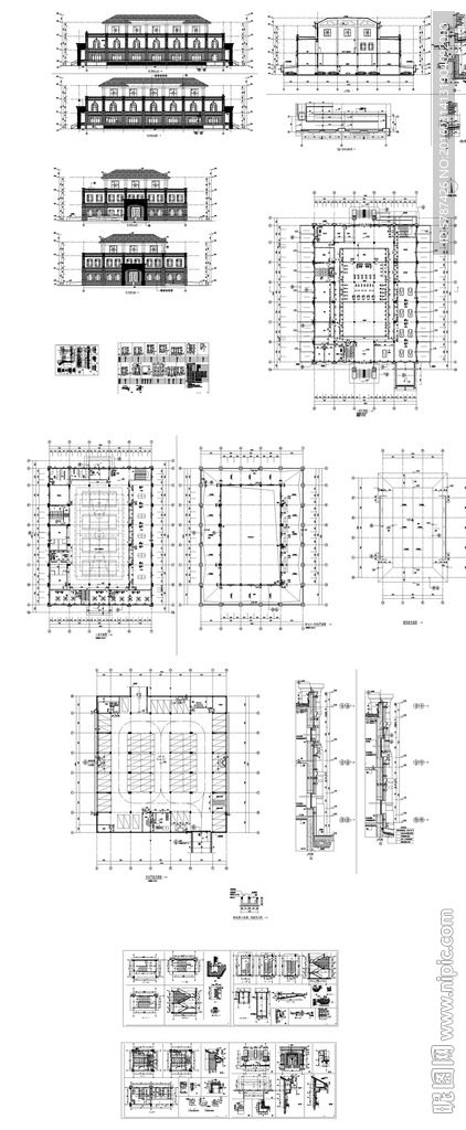 欧式酒店 会所建筑图纸