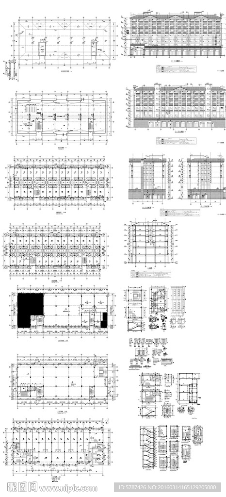 宿舍建筑设计施工图