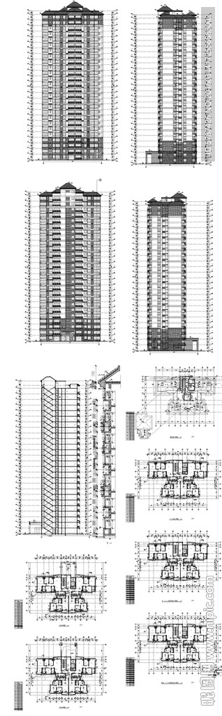 电梯楼房建筑设计图纸