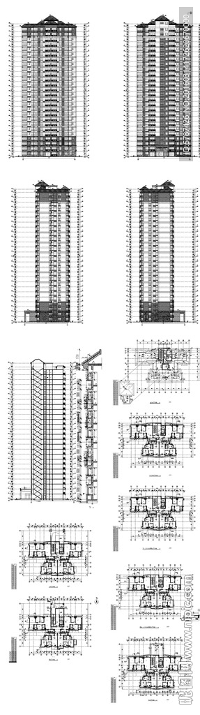 电梯楼建筑施工图