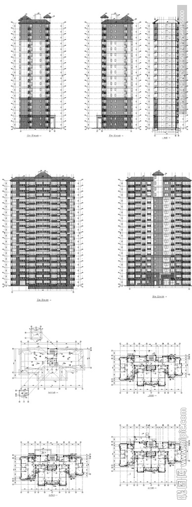 高层地产建筑施工图