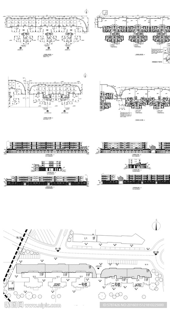 商铺楼房建筑设计CAD图