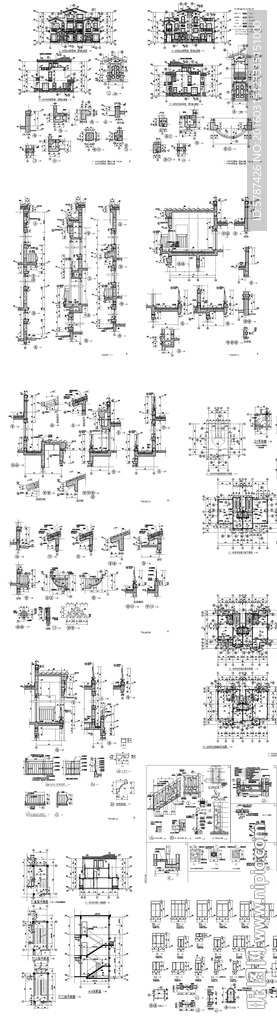 CAD别墅建筑施工图纸